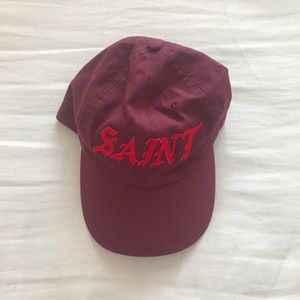 NWOT Kanye West SAINT Tour Maroon Baseball Cap